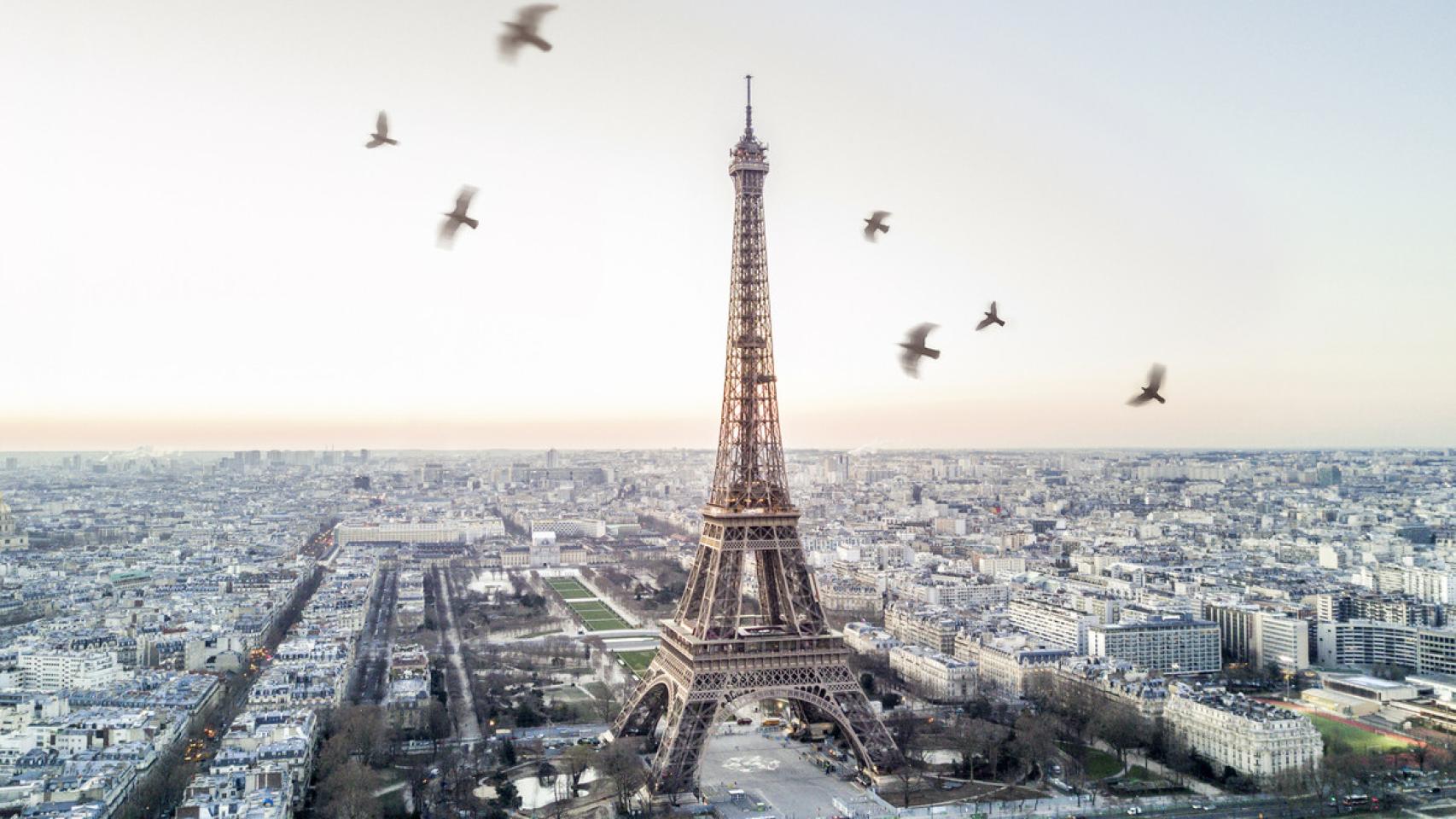 Vista aérea de París, Francia.