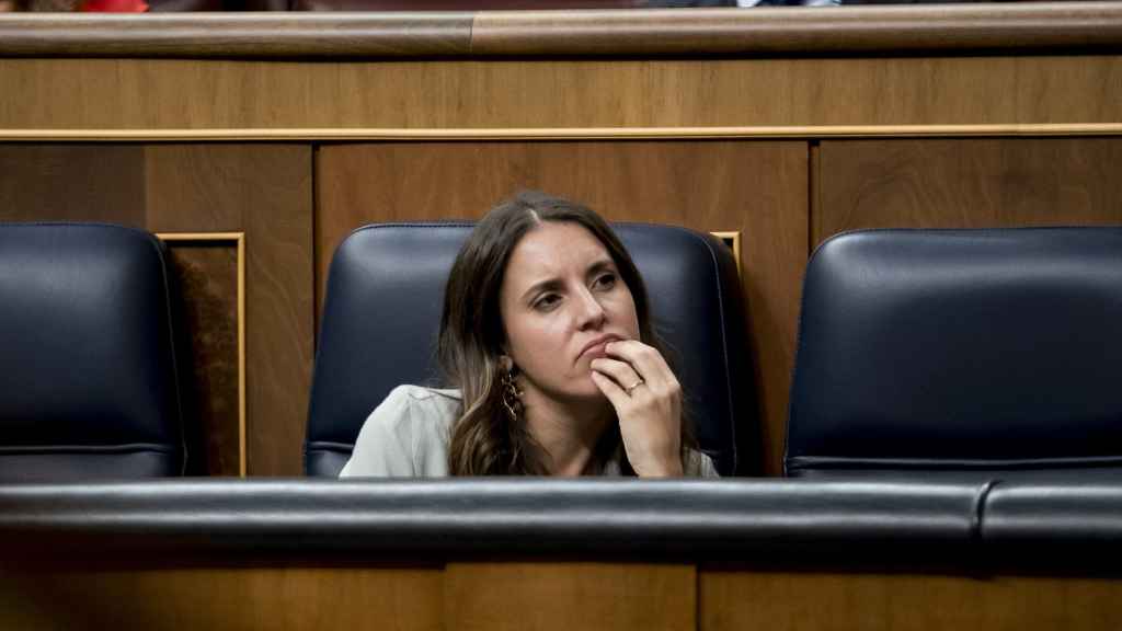 La ministra de Igualdad en funciones, Irene Montero, durante la primera sesión del debate de investidur