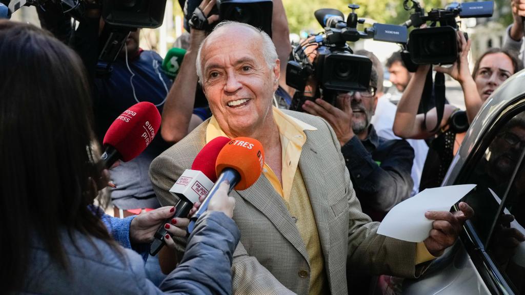 José Luis Moreno, este miércoles, a su salida de la Audiencia Nacional.