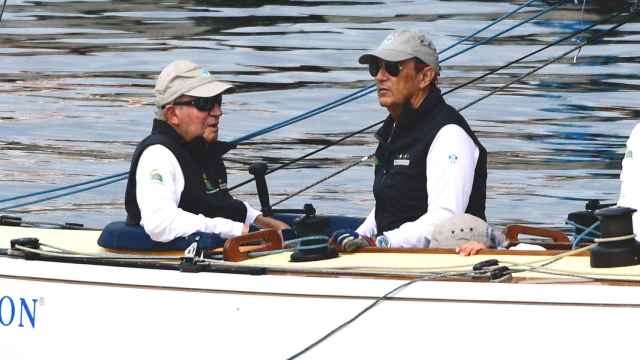 El rey Juan Carlos y Pedro Campos en el Bribón.