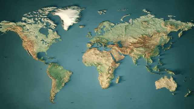 Imagen de archivo de un mapa del mundo.