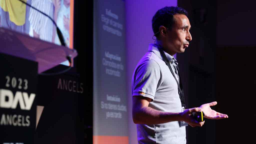 Ander Michelena, durante su conferencia de apertura del Investors' Day de Angel en Valencia.