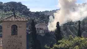Incendio en el restaurante La Ermitaña de Toledo.