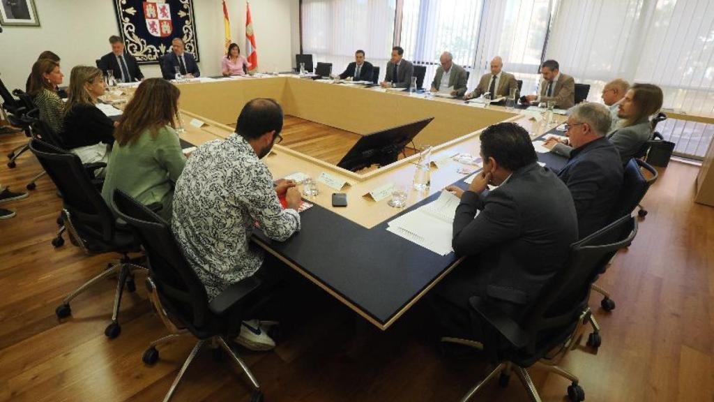 Imagen de la Junta de Portavoces de las Cortes celebrada este jueves.