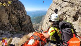 Rescate del escalador herido en la provincia de Ávila