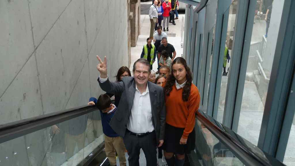 Inauguración de las escaleras mecánicas de la calle Talude, a 28 de septiembre de 2023.