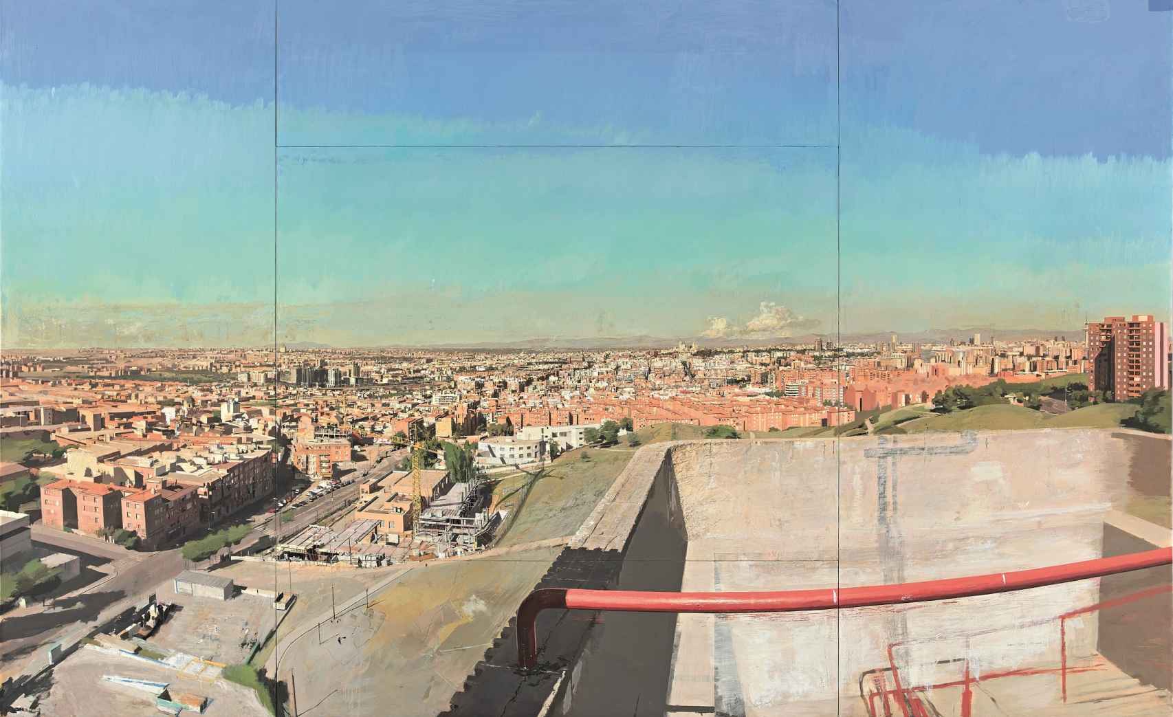 'Madrid desde la torre de bomberos de Vallecas', 1990-2006. © Antonio López, VEGAP, Barcelona, 2023