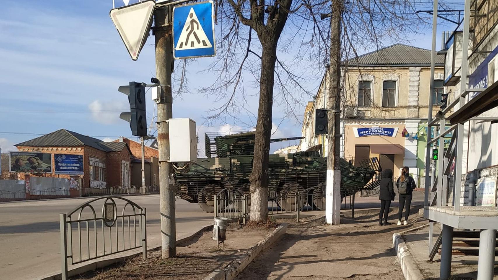 Imagen de un tanque en Járkov. EE