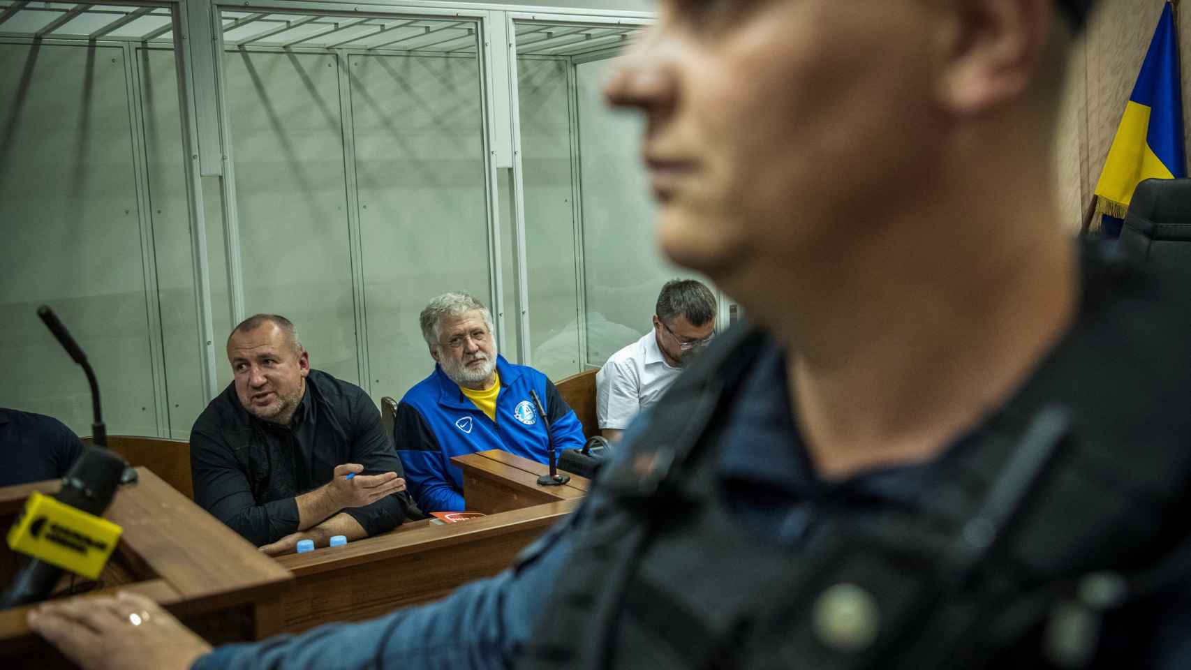 El magnate empresarial ucraniano Kolomoisky comparece en una sesión judicial en Kiev.