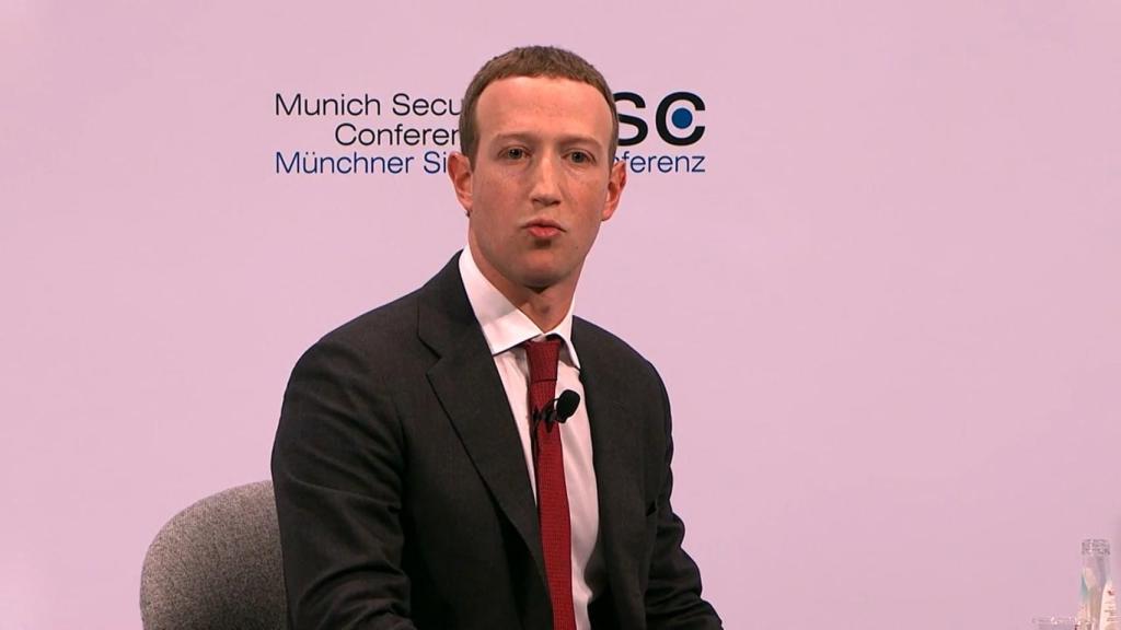 El CEO de Facebook, Mark Zuckerberg, participa en una charla durante la Munich Security Conference (MSC)., en 2020.