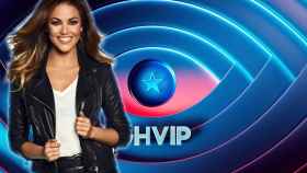 Lara Álvarez. en un montaje junto al logo de 'GH VIP'.
