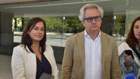 Gemma Villarroel, presidenta de Ciudadanos en Castilla y León,  y Carlos Pérez-Nievas, coordinador nacional del partido naranja