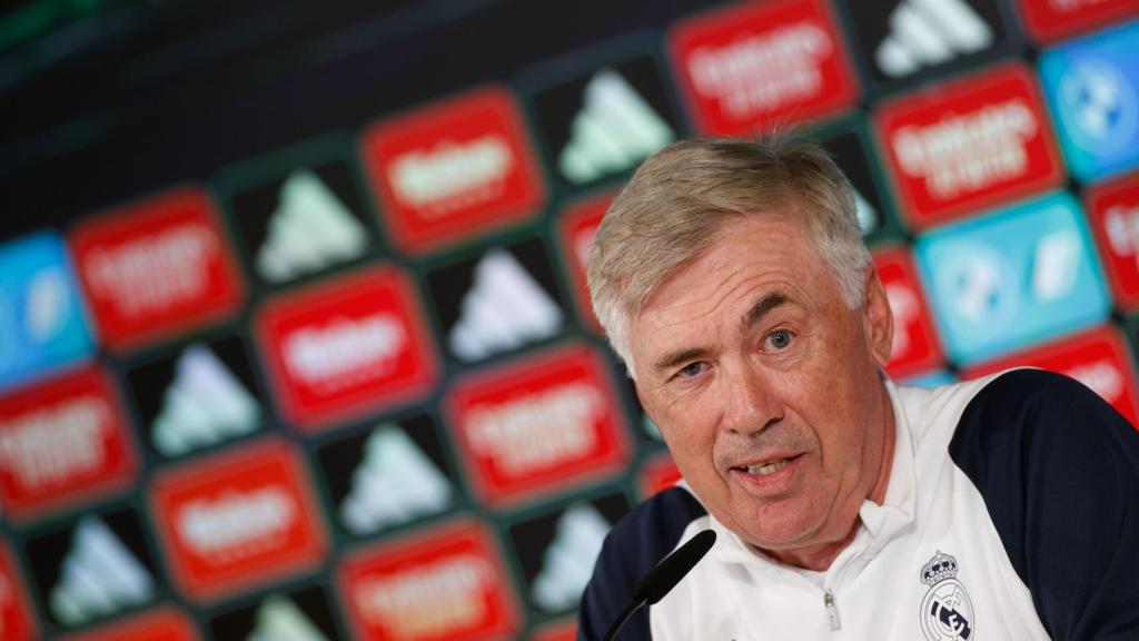 Carlo Ancelotti, en rueda de prensa.