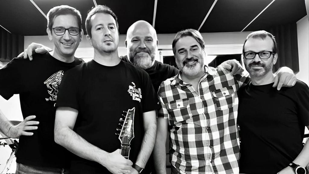 Andreu Gabarrós junto con su banda de rock 'Dorigen', que echó a andar en 2004.