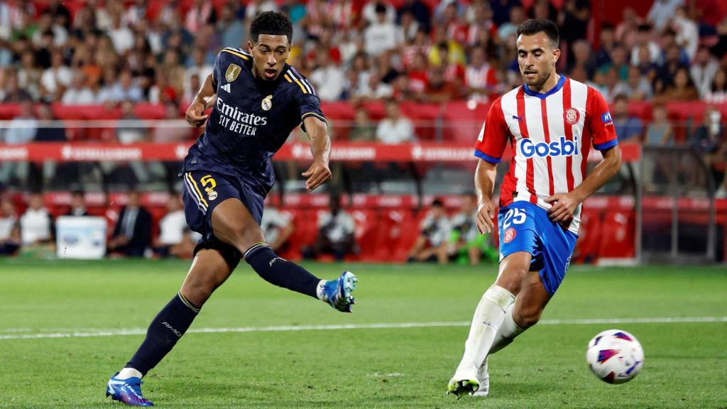 Momento en el que Bellingham marca el 0-3 ante el Girona