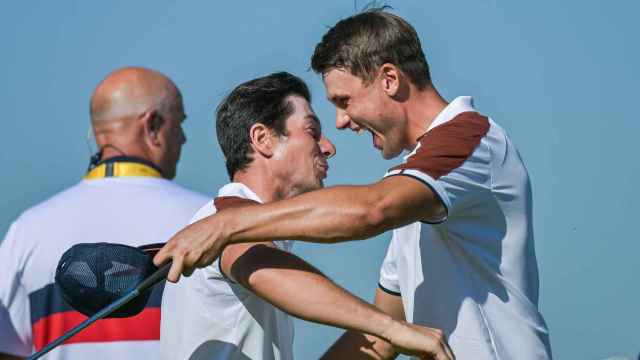 Viktor Hovland y Ludvig Aberg celebran su histórica victoria en la Ryder Cup