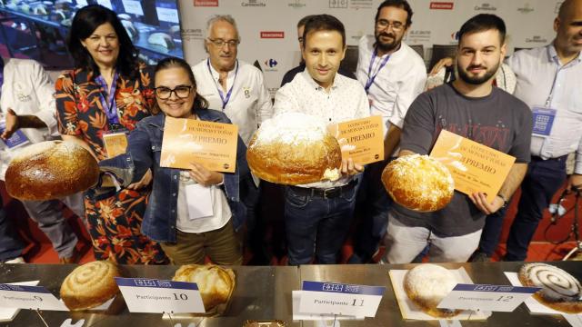 Los tres primeros clasificados del concurso.