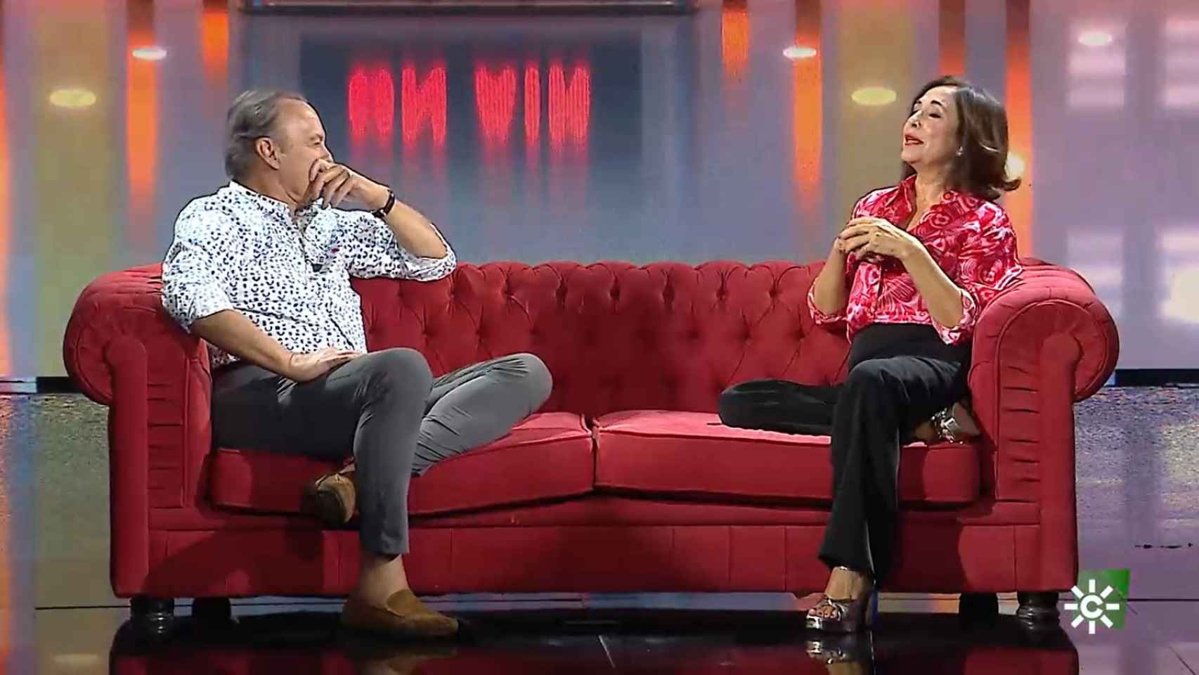Bertín Osborne e Isabel Gemio en 'El show de Bertín'.