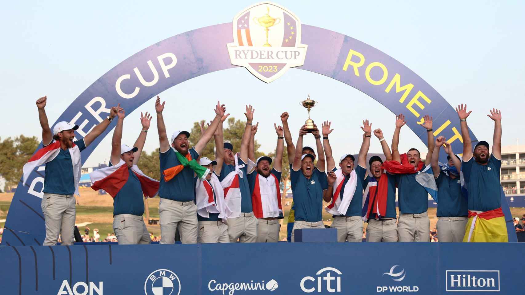 Europa alza el título que le acredita como ganadora de la Ryder Cup.