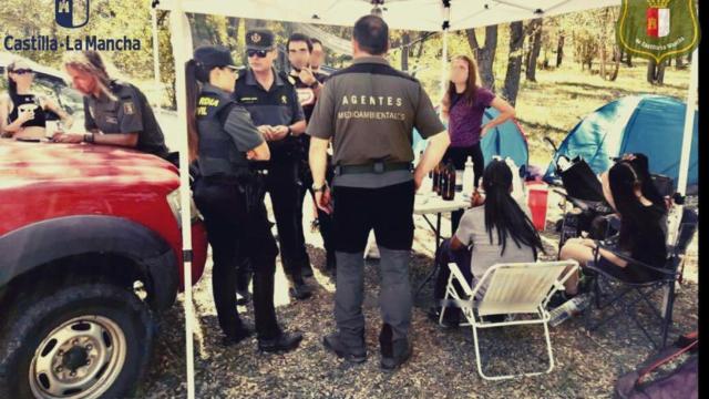 Fiesta ilegal en Fuentes (Cuenca). Foto: Agentes Medioambientales de Castilla-La Mancha