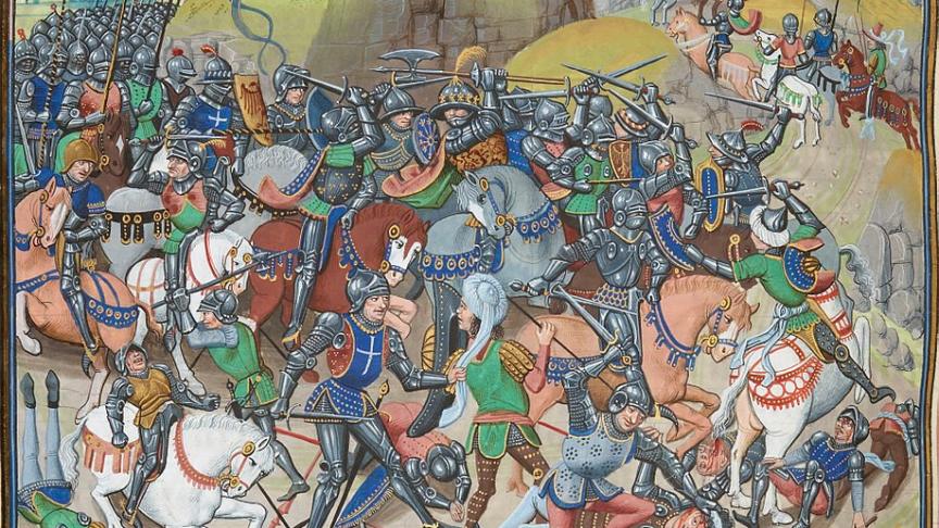 Batalla de Montiel según una miniatura medieval