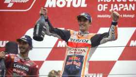 Marc Márquez, en el podio del Gran Premio de Japón 2023