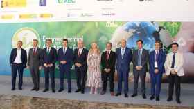 Autoridades y CEOs de varias grandes empresas este lunes en Málaga.