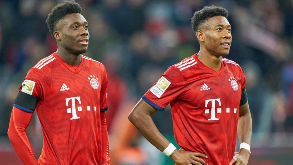 Alphonso Davies y David Alaba, en el Bayern Múnich