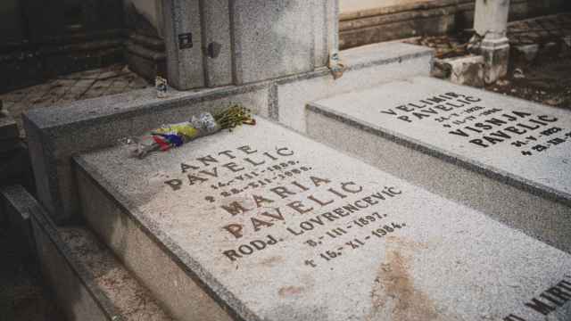 Tumba del líder ustacha Ante Pavelic en el cementerio de San Isidro de Madrid. Foto: Javier Carbajal
