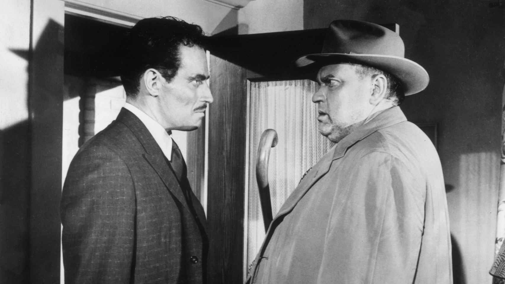 Charlton Heston y Orson Welles en 'Sed de mal' (1958)
