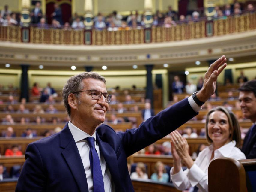 Alberto Núñez Feijóo, en el debate de investidura de la pasada semana.