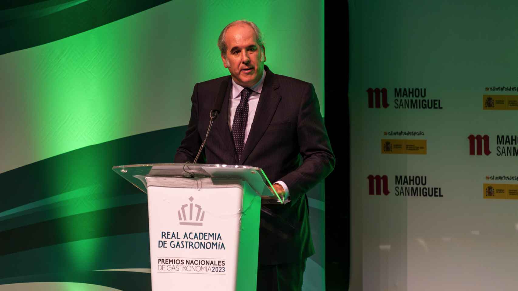 Luis Suárez de Lezo en la 49ª edición de los Premios Nacionales de Gastronomía.
