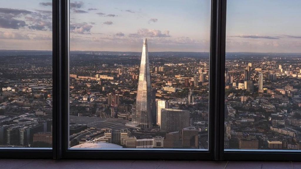 Vista del nuevo mirador más alto de Europa desde su planta 58.