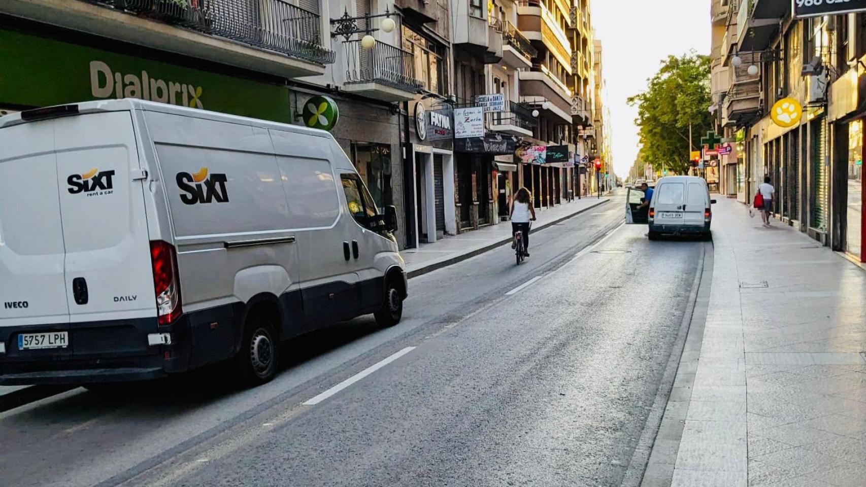 Una calle del centro de la ciudad de Elche.