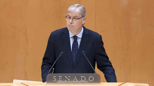 El senador del PP por León Antonio Silván durante una intervención en el Senado.