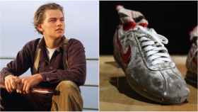 A la izquierda, Leonardo di Caprio en 'Titanic'. A la derecha, las zapatillas de Forrest Gump.