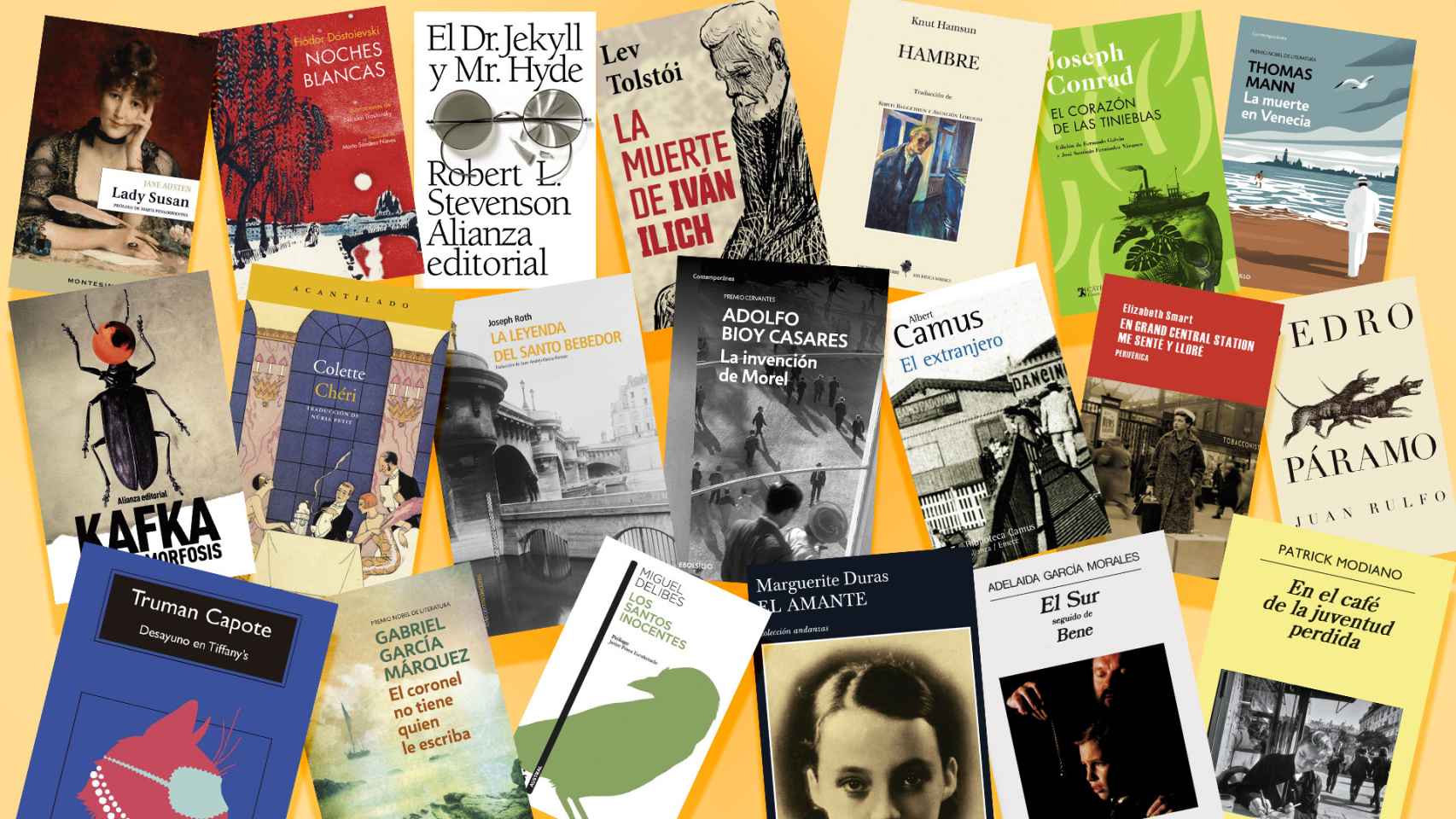 Portadas de las ediciones más recientes de las mejores 20 novelas breves escogidas por El Cultural