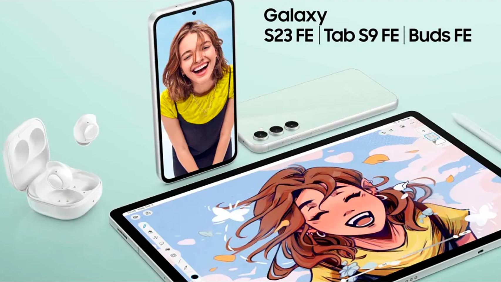 Los tres nuevos dispositivos Galaxy S23 FE de Samsung