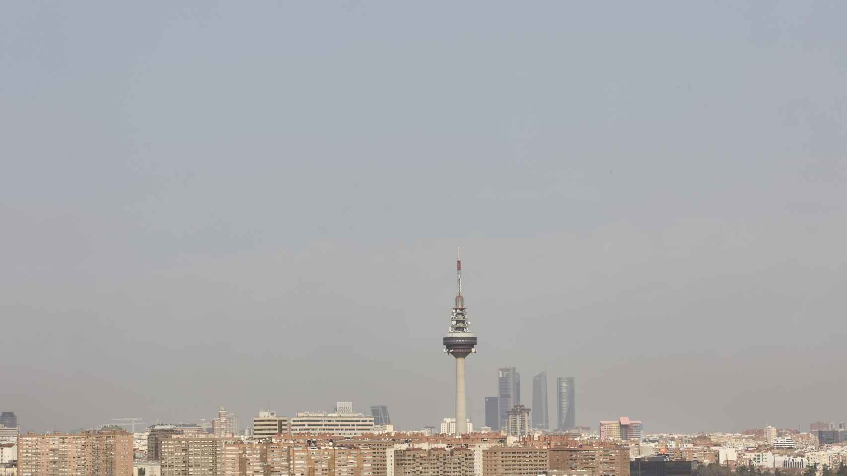 Boina de contaminación en Madrid el pasado 10 de febrero de 2022.