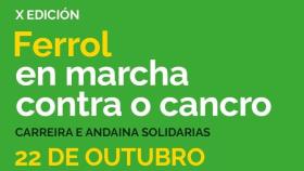 A X Carrera contra el cáncer recorrerá las calles de Ferrol (A Coruña) el próximo 22 de octubre