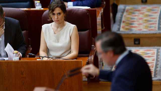 Isabel Díaz Ayuso, en el pleno de la Asamblea de Madrid