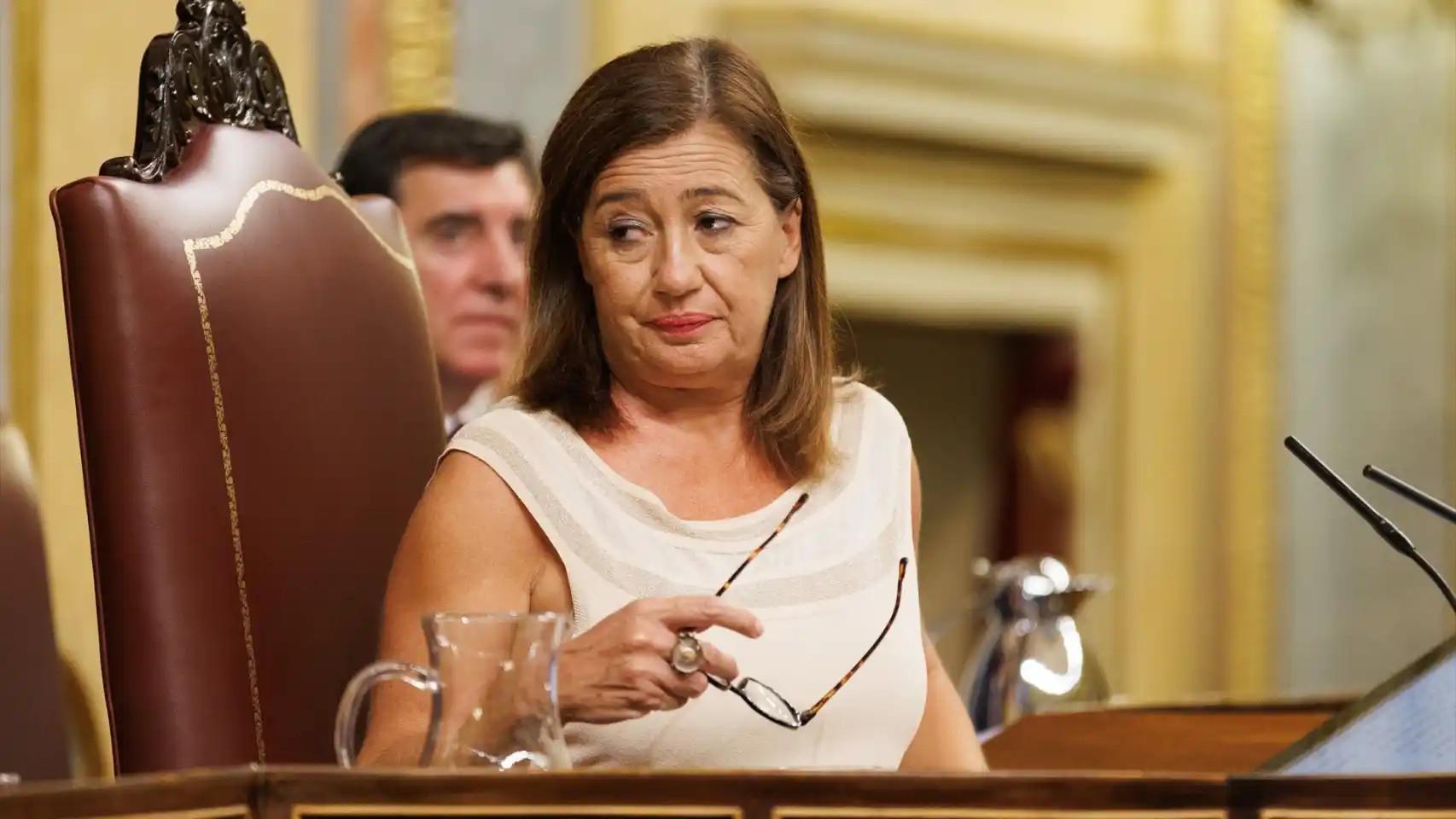 La presidenta del Congreso, Francina Armengol, durante el pleno de investidura del líder del Partido Popular Alberto Núñez Feijoo. Foto: Eduardo Parra / Europa Press.