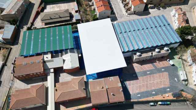 Vista aérea de San Lorenzo de la Parrilla (Cuenca). Foto: Facebook del Ayuntamiento.