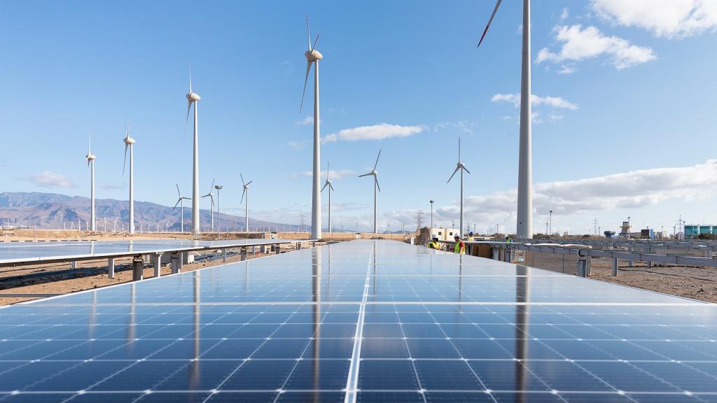 Hibridación de parque eólico y fotovoltaico.