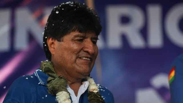 El expresidente Evo Morales, este miércoles en el congreso del partido MAS en Lauca Ñ.