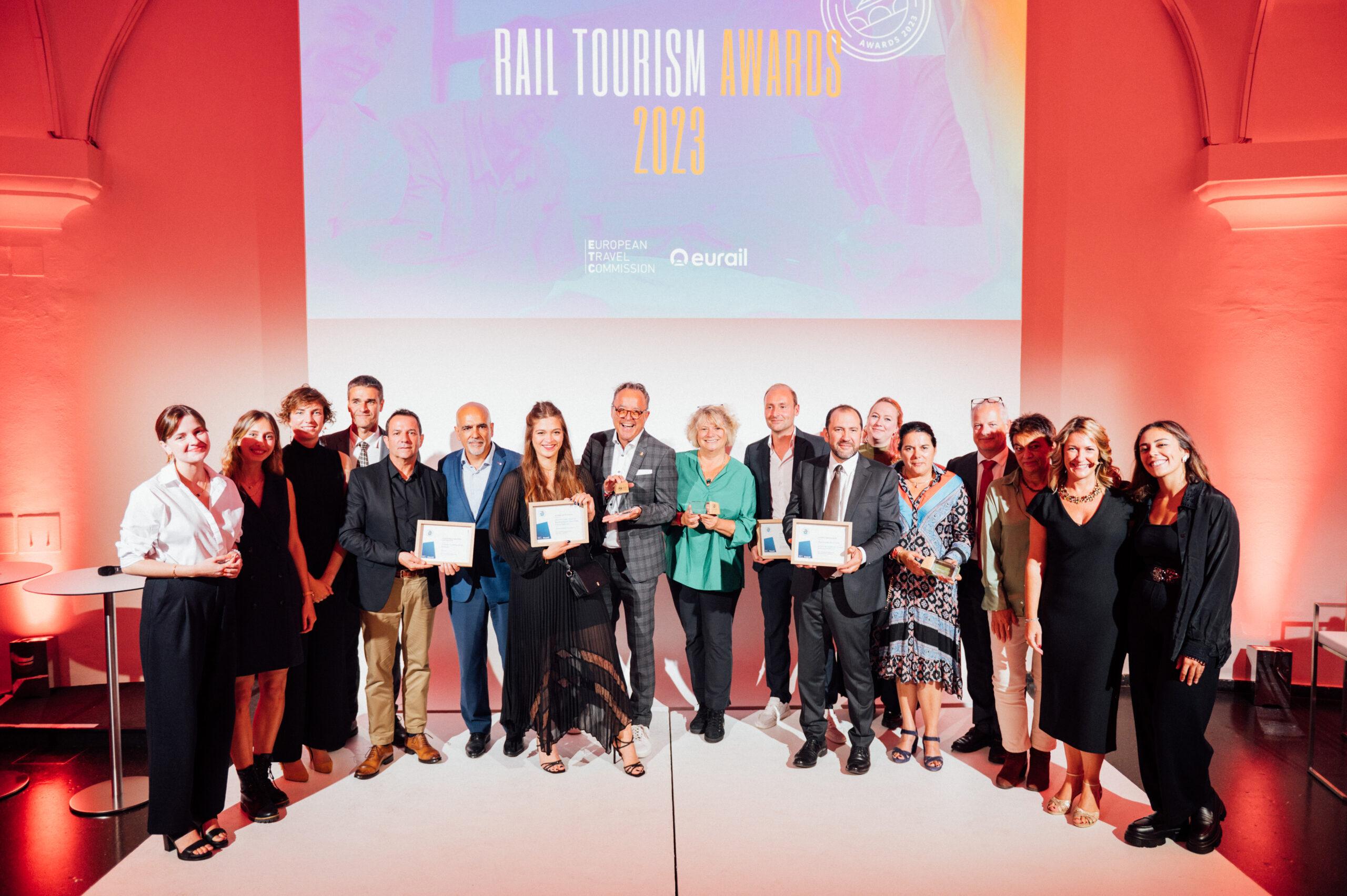 Algunos de los galardonados de la noche. Fuente: ‘Rail Tourism Awards’.