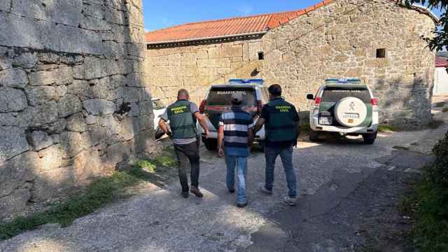 Imagen del detenido acusado de incendios forestales en Ourense.