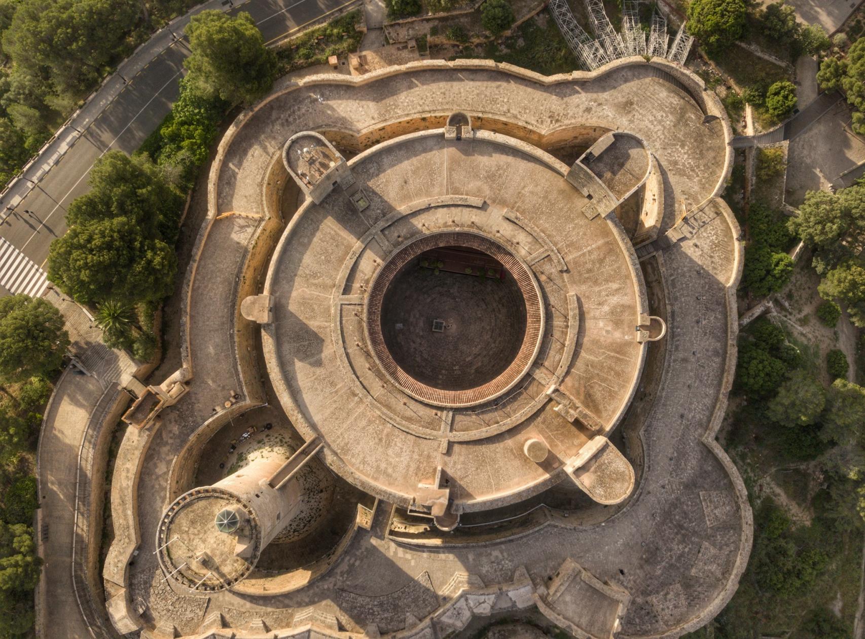 Castillo de Bellver a vista de pájaro