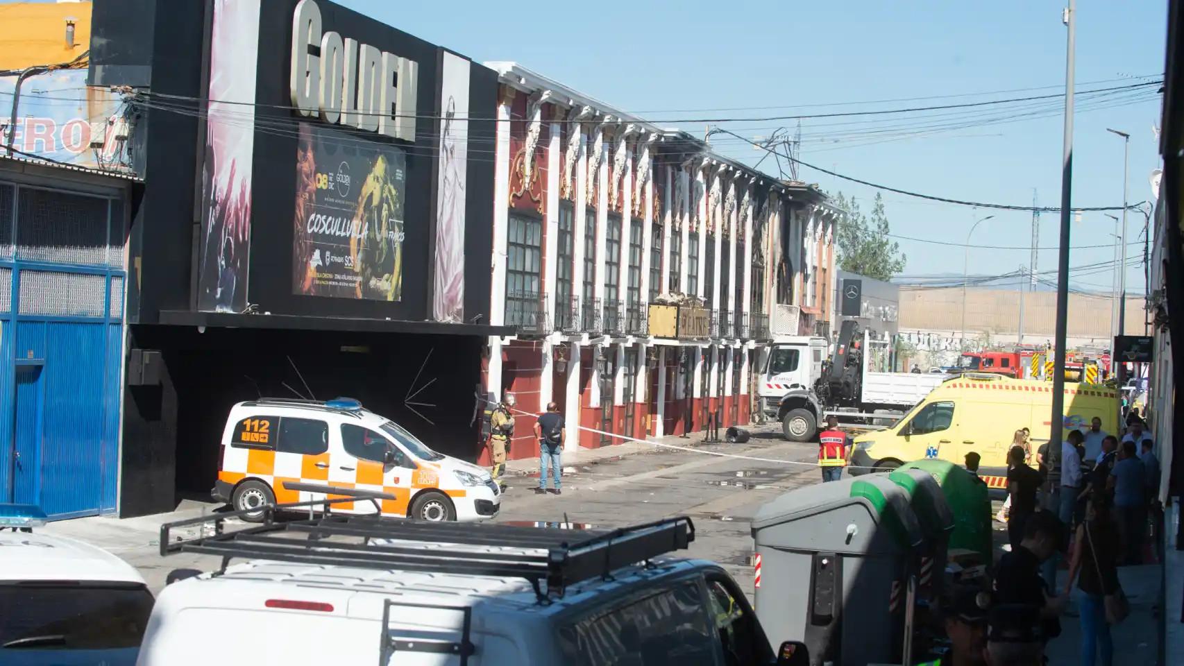 Exterior de la discoteca La Fonda de Murcia tras el incendio del pasado 1 de octubre.