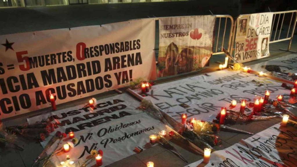 Uno de los homenajes a las víctimas del Madrid Arena.